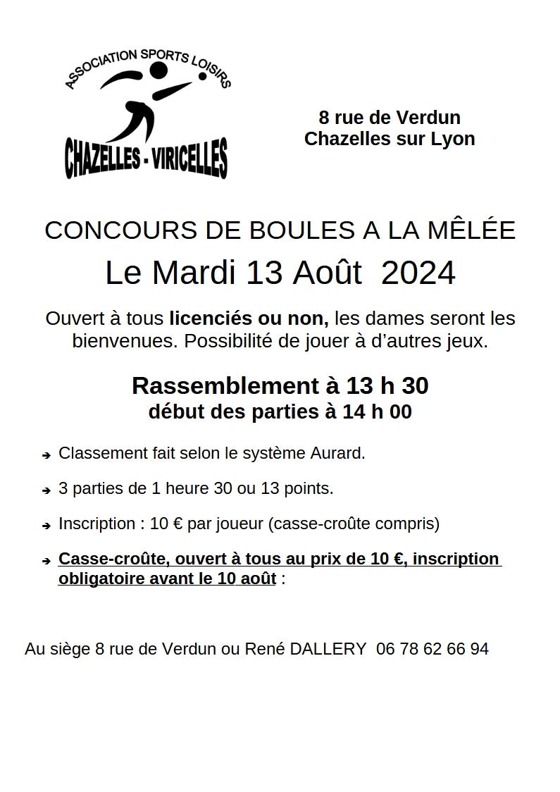 2024 08 13 concours melee affiche